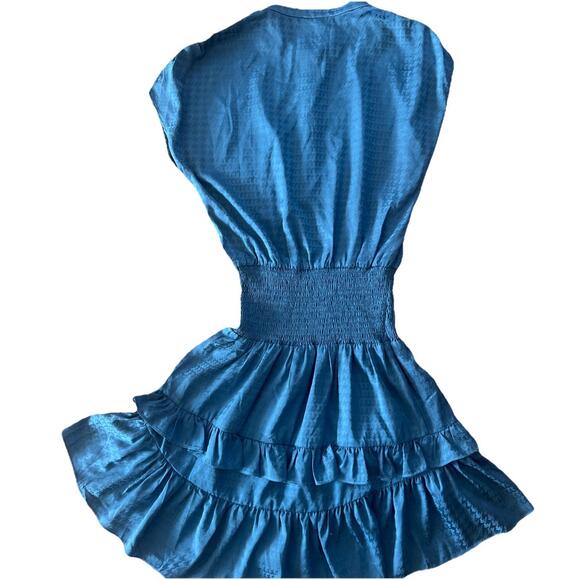 Heartloom Womens Turquoise Blue Mini Dress Cap Sleeve Size Small - Picture 7 of 9